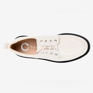 Journee Collection Zina Oxford Lace-Up Lug Sole Loafer Shoes Size 8.5WD Wide NIB